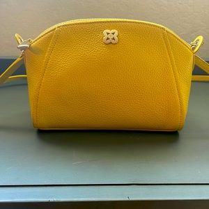 Yellow Furla leather crossbody bag